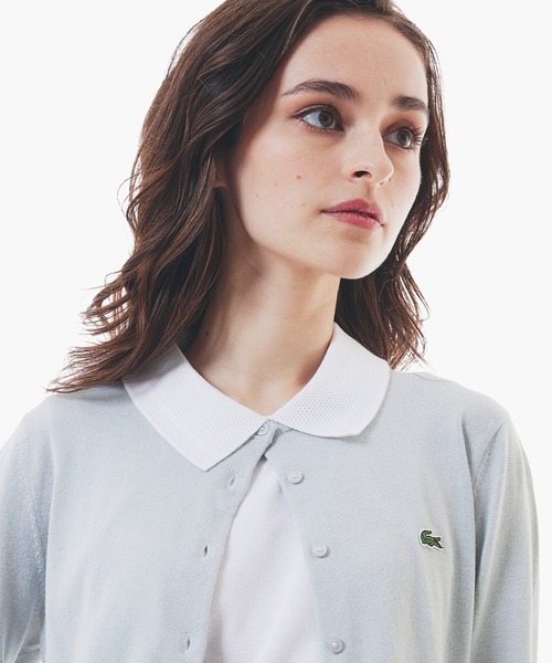 LACOSTE カーディガン UVカット 吸水速乾 ウォッシャブル