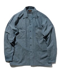 BEAMS+ シャツ BEAMS PLUS / シャンブレー ミリタリー オープン