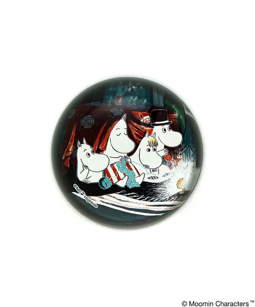 【美品】ムーミンハウス Cocotte＆ムーミンペーパーウエイト MOOMIN（ムーミン） インテリア ガラスペーパーウェイト クリア