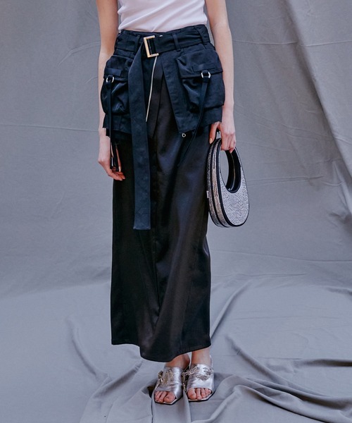 スカート カーゴラップレイヤードスカート / Cargo Wrap Layered Skirt カーゴラップレイヤードスカート Cargo Wrap Layered PRANK