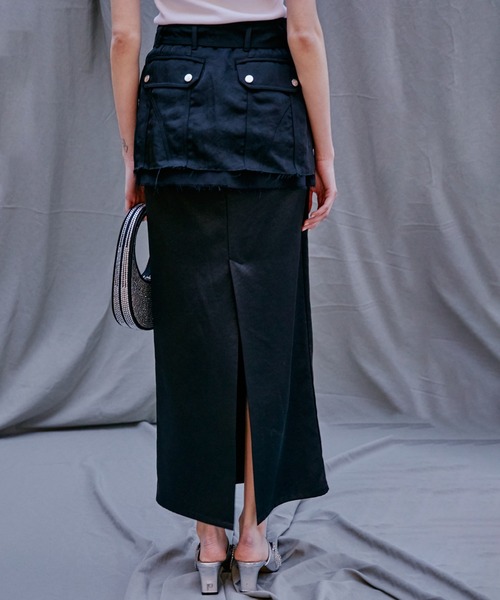 スカート カーゴラップレイヤードスカート / Cargo Wrap Layered Skirt カーゴラップレイヤードスカート Cargo Wrap Layered PRANK