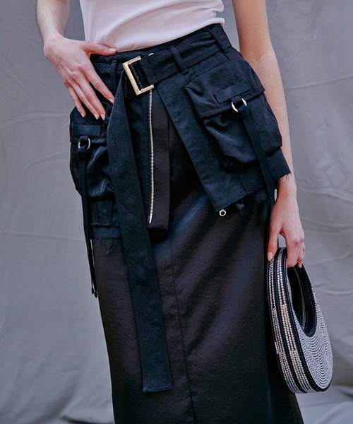 スカート カーゴラップレイヤードスカート / Cargo Wrap Layered Skirt カーゴラップレイヤードスカート Cargo Wrap Layered PRANK
