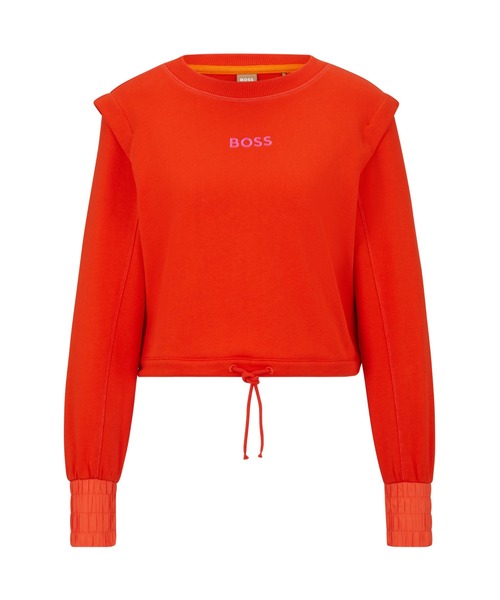 【新品タグ付】赤タグHUGO BOSS 赤 トレーナー スウェット BOSS（HUGO BOSS） トレーナー スウェット ドローストリング