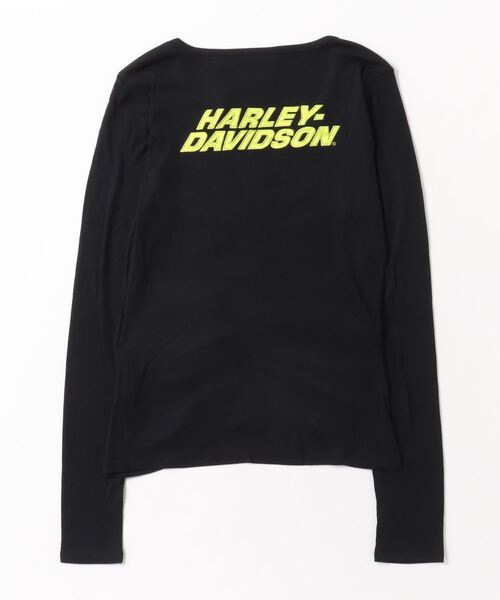 ハーレーダビッドソン ウィメンズ バー＆シールド シャーリングVネックトップ BlackBeauty 96273-24VW Harley Davidson バー＆シールドルーシュドVネックトップ