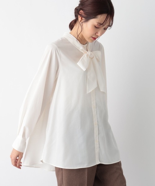 シャツ ブラウス 2WAYボウタイシャツ/MATINEE LINE/972871 レディース | GLOBAL WORK | 09