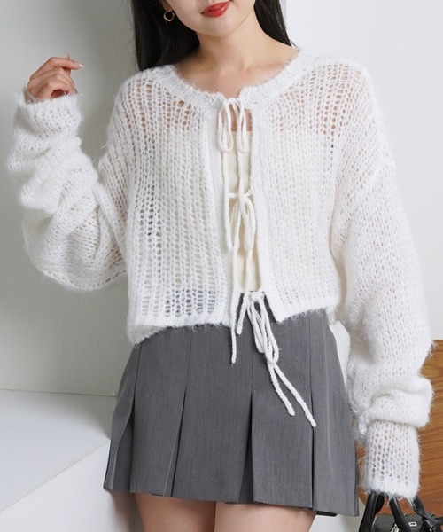 Chico（チコ） ニット 透かしリボンニット レディース : ZOZOTOWN