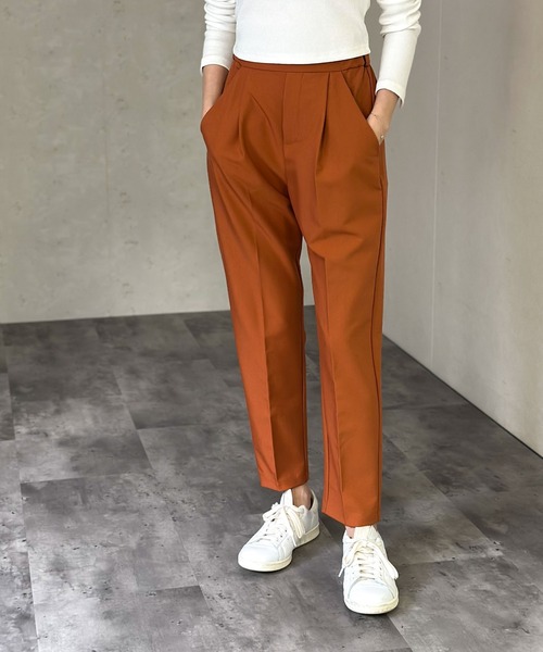 Per sist ence パンツ ツイルギャザーカラーパンツ レディース