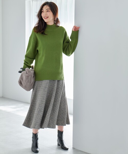 ANY（エニィ） ニット セーター 「6色展開」ラムウールハイネック