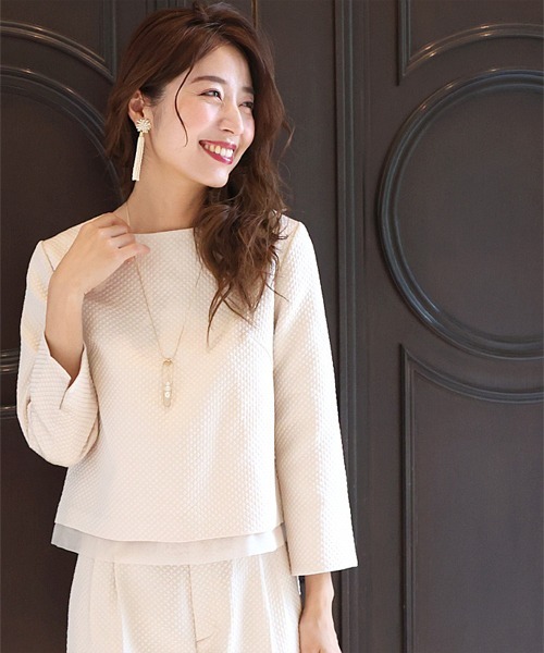 tシャツ styleオリジナル！きちんと映えする刺繍ジャガードトップス レディース