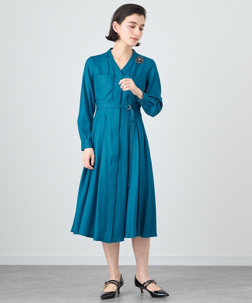 ANAYI(アナイ) ソフトアムンゼンタックフレアワンピース パープル　36 ANAYI ワンピース ソフトアムンゼンタックフレア ワンピース