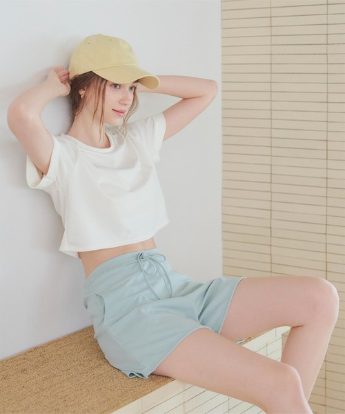 水着・ T シャツ・ショートパンツセット SEA DRESS 水着 カップ付半袖Tシャツ×ショートパンツ/セット水着
