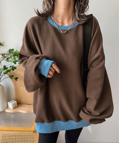 tシャツ 「emaさんコラボ」ワッフルトップス レディース : ZOZOTOWN