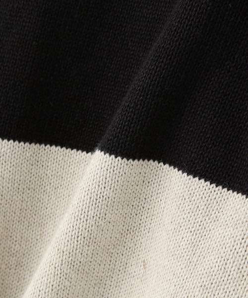セーター ニット A.F ARTEFACT/エーエフアーティファクト/STRIPES KNIT TOP メンズの画像