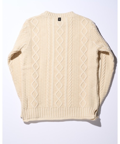 wjk セーター ニット plating cable knit crew メンズ