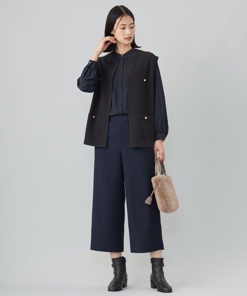 J.PRESS ブラウス シャツ 「洗える」ヌーディスバックサテン