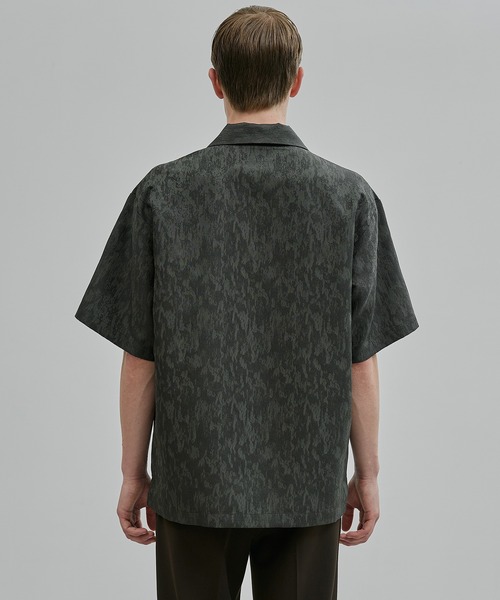 UNITED TOKYO シャツ CORD PLEATS オープンカラーシャツ