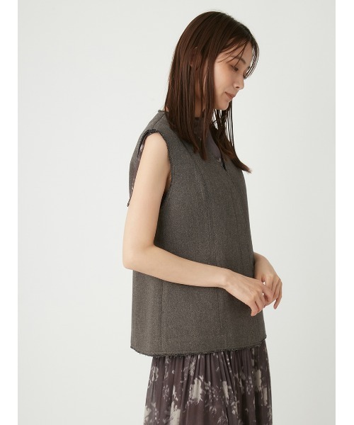 FRAY I.D（フレイ・アイディー） ベスト ジレ カットオフウールジレ