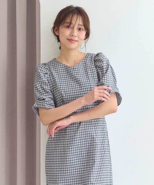 エブール　マドーナチェックワンピース 楽天市場】O.W.N 「わがまま別注」秋へ踏み出すチェックのワンピース M