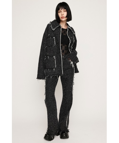 SLY グレインツイードジャケット ブラック