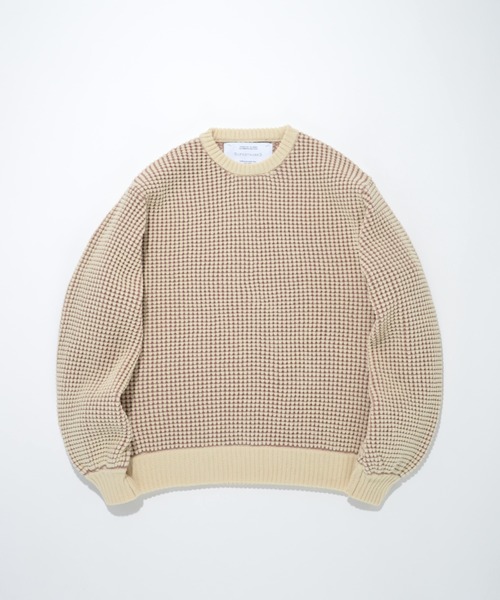 BATONERSIGNATURE CREWNECKクルーネックニットyellow SIGNATURE CREW NECK / YELLOW | BATONER (MEN)(バトナー