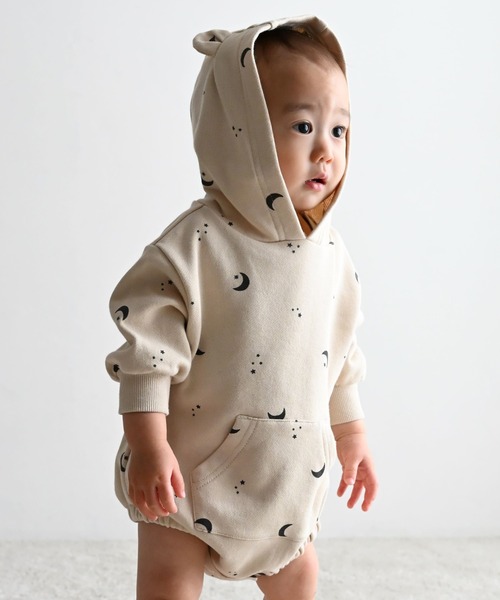 PUPPAPUPO（プッパプーポ） ベビー服 ロンパース 長袖 くま耳 