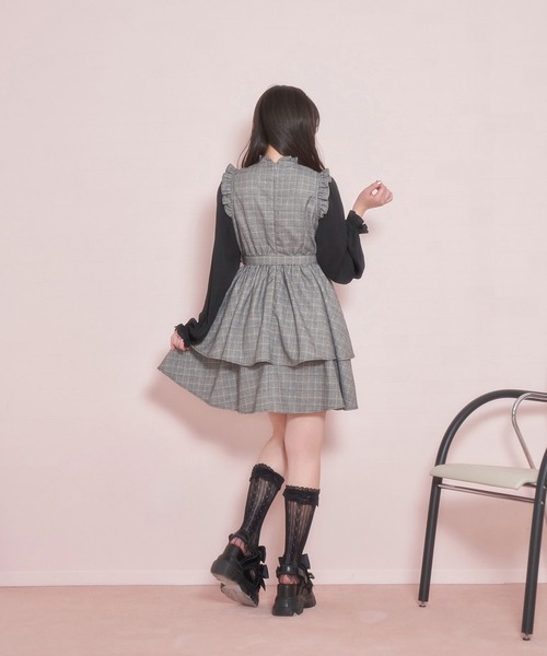 Honey Cinnamon（ハニーシナモン） ワンピース パール付きリボン