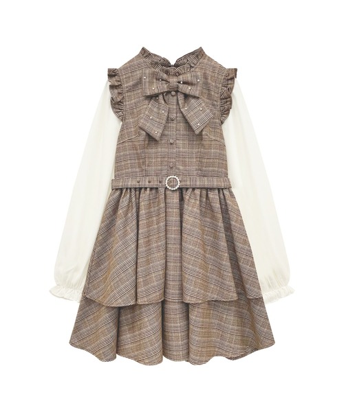 Honey Cinnamon（ハニーシナモン） ワンピース パール付きリボン