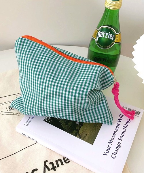 MARK&LONA チェック柄 ボールポーチ MARK&LONA チェック柄 ボールポーチ 4f6fc86e7d6d82eaaa640e7761a329