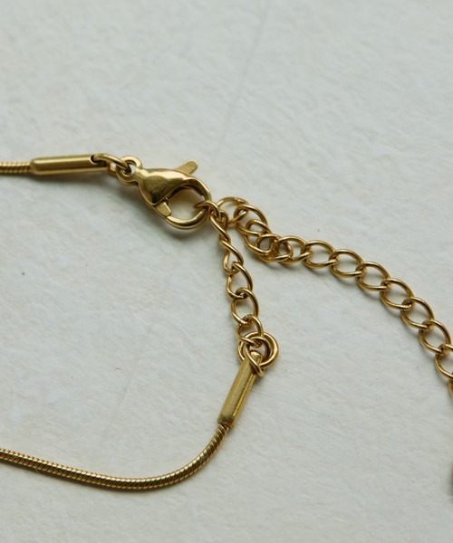 ネックレス 「金属アレルギー対応/ステンレス」スネークチェーン×コインネックレス レディース メンズの画像