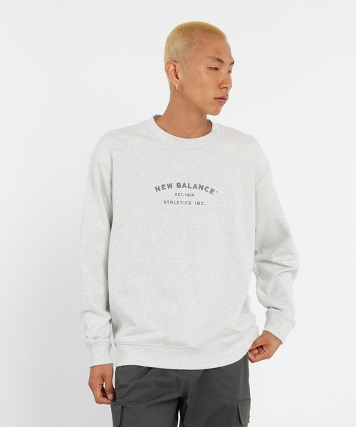 【New Balance】3カラー ロゴ クルーネック スウェット/送料無料 New Balance トレーナー スウェット Athletics リラックスド
