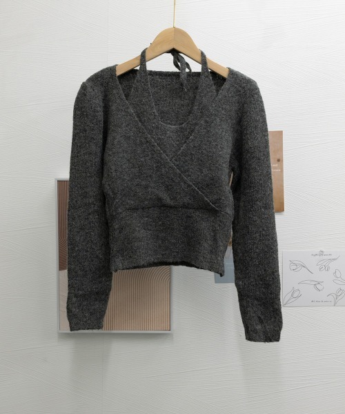 ニット セーター 「PLUS」ホルターネックレイヤードセットニット レディース PLUS】ホルターネックレイヤードセットニット｜WOMEN｜250HAP70