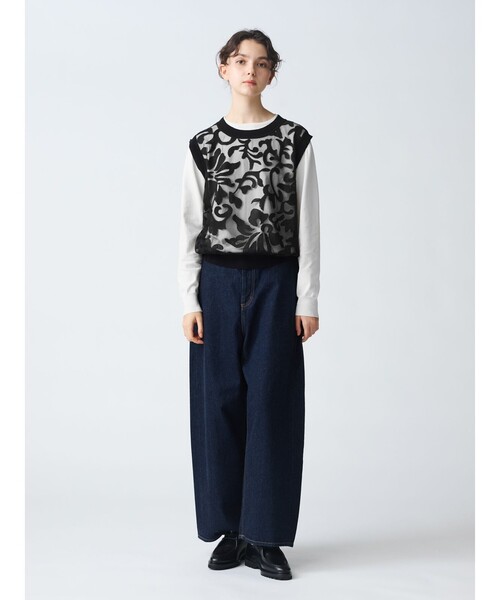 ニット セーター mizuiro ind クルーネックプルオーバー レディース mizuiroind ニット セーター mizuiro ind クルーネックロング
