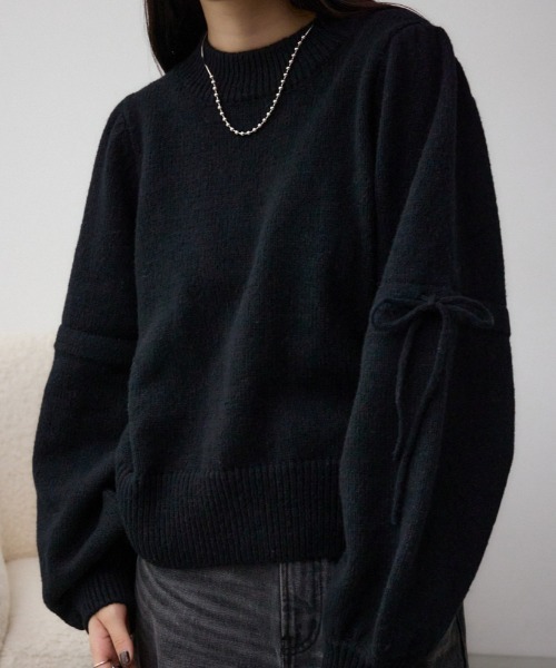 AZUL BY MOUSSY（アズールバイマウジー） ニット セーター 袖リボン
