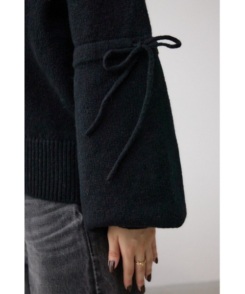 美品！MOUSSY　袖リボン　可愛いセーター moussy - 美品！MOUSSY 袖リボン 可愛いセーターの通販 by ブランド服