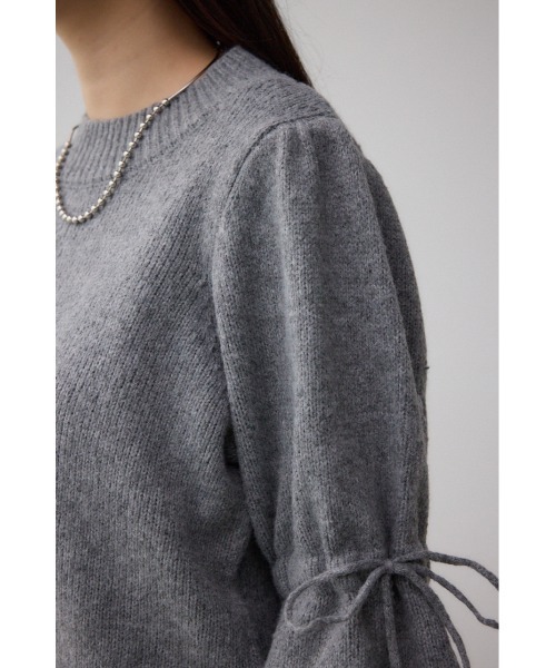 美品！MOUSSY　袖リボン　可愛いセーター moussy - 美品！MOUSSY 袖リボン 可愛いセーターの通販 by ブランド服