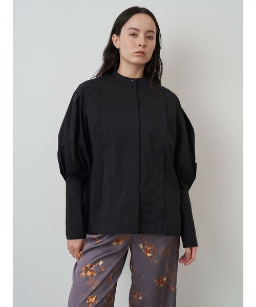 ブラウス シャツ タックカフシャツブラウス レディース