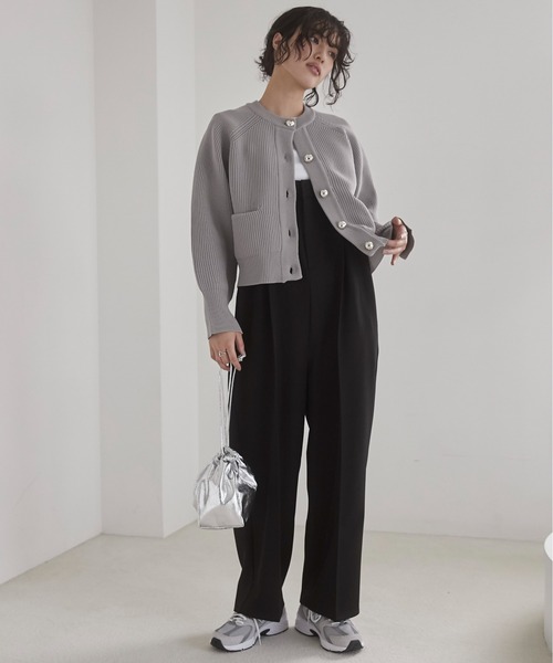 CRANK（JACKALL） カーディガン 「CRANK」HEART BUTTON EYELET