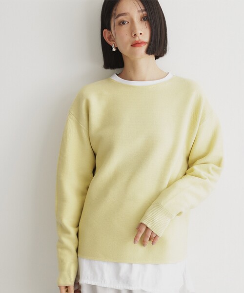 THE SHOP TK ニット セーター 「毛玉になりにくい/蓄熱性」春色_