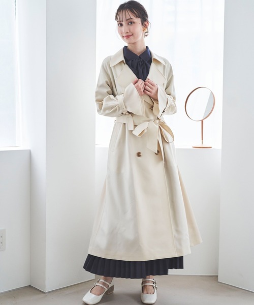 31 sons de mode ベージュ ロングジャケット シングルボタン 31 Sons de mode トレンチコート コート ベーシックロング