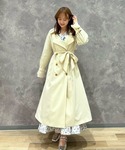 トレンチコート コート ベーシックロングトレン...の詳細画像2