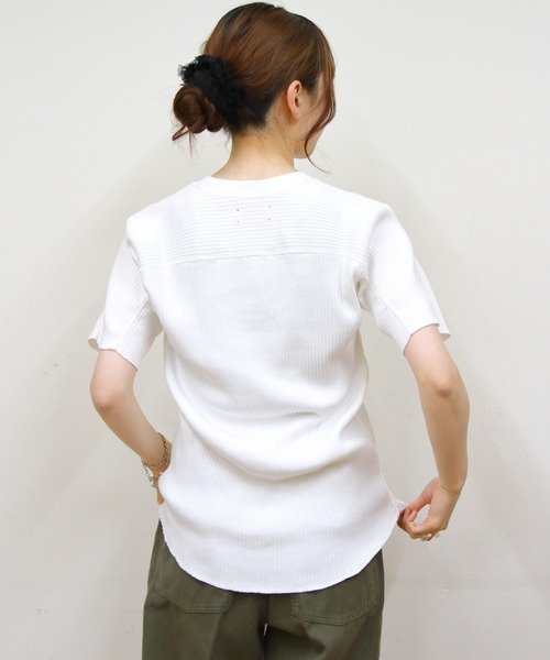 tシャツ MEYAME/メヤメ　オブロングネックショートスリーブ　OBLONG NECK SHORT SLEEVE レディース セール】MEYAME/メヤメ オブロングネックショートスリーブ