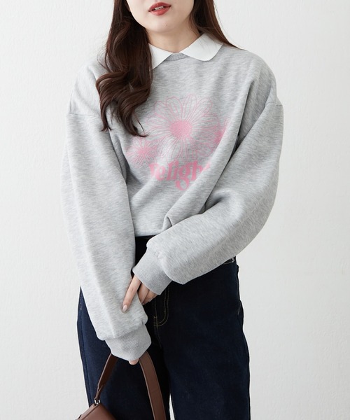 ANOTHER BRANCH OLIVE des トレーナー スウェット 衿付き裏起毛