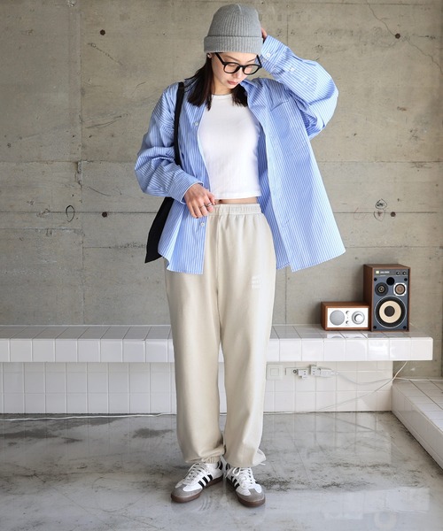 ANME ワイドパンツ スウェットパンツ ジャージ ピグメント加工ANMEエン
