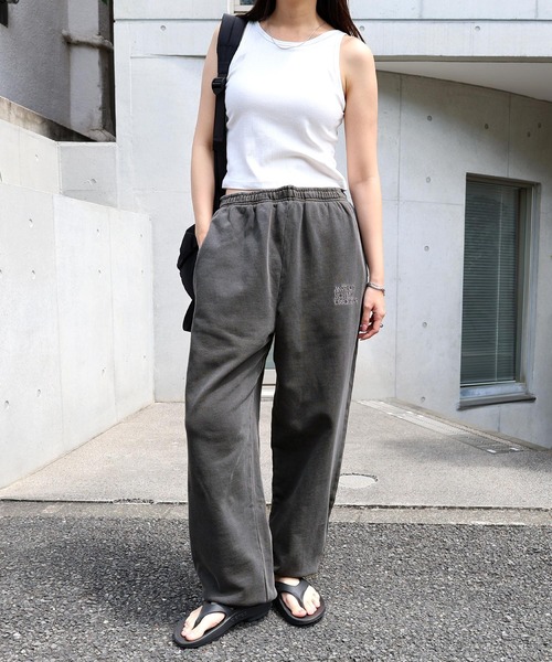 ANME ワイドパンツ スウェットパンツ ジャージ ピグメント加工ANMEエン