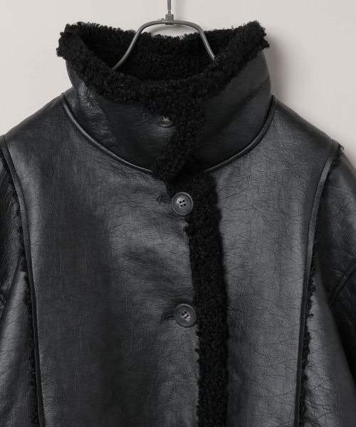 ジーナシス　レザーコート 楽天市場】ステンカラーレザーコート JEANASIS ジーナシス ジャケット