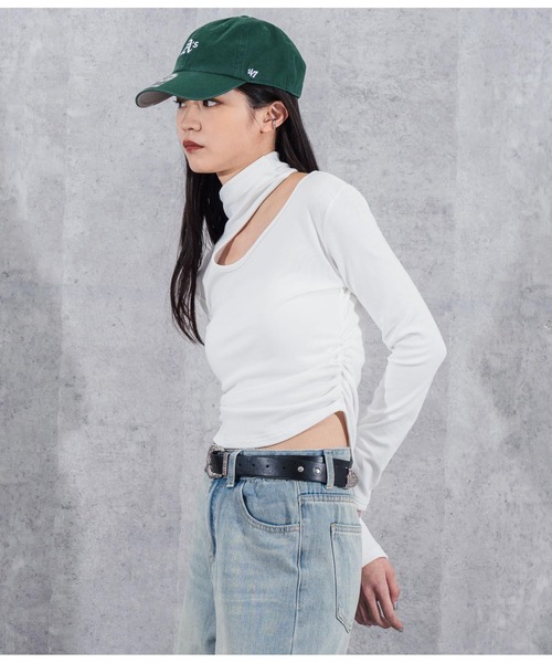 ANAP（アナップ） tシャツ アシンメトリータイトトップス レディース