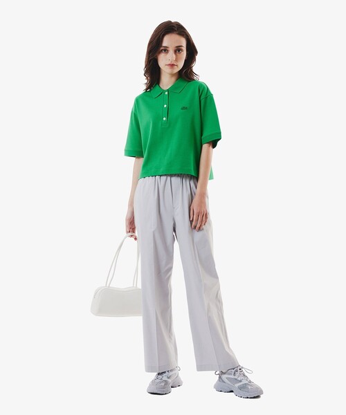 LACOSTE パンツ センタープレスワイドイージーパンツ ワイド