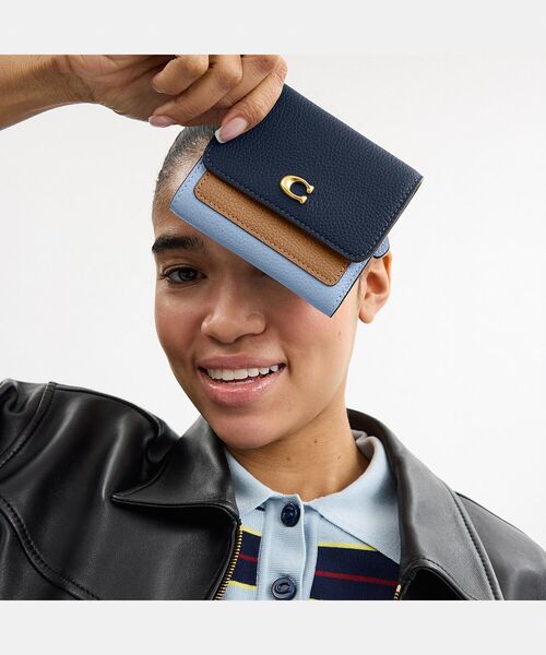 COACH 財布 ミラ スモール フラップ ウォレット・カラーブロック