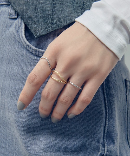 GOLDY（ゴールディ） 指輪 リング 3PCS スリム ニュアンス ライン