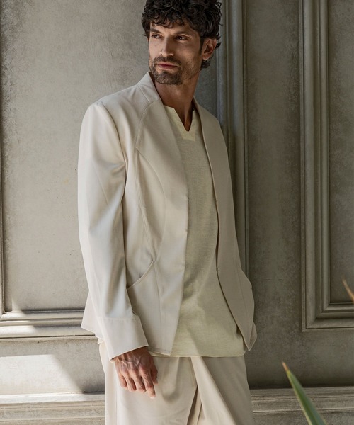 ジャケット ノーカラージャケット C DIEM(カルペディエム)ラウンドカットジャケット ノーカラージャケット メンズ | C DIEM | 03